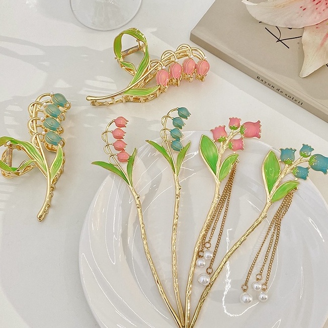Kẹp Tóc Hoa Lily Lớn Phong Cách Hàn Quốc Mới 2023 Cho Nữ
