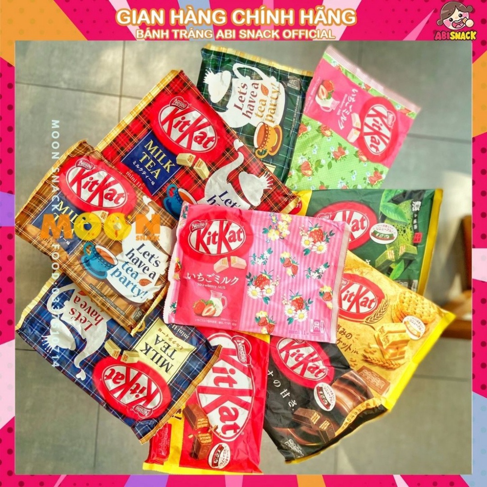 Bánh Socola Kitkat Trà Xanh/Trà Sữa/Bánh Quy/Socola/Dâu Nestle Chính Hãng Nội Địa Nhật Bản Gói 150