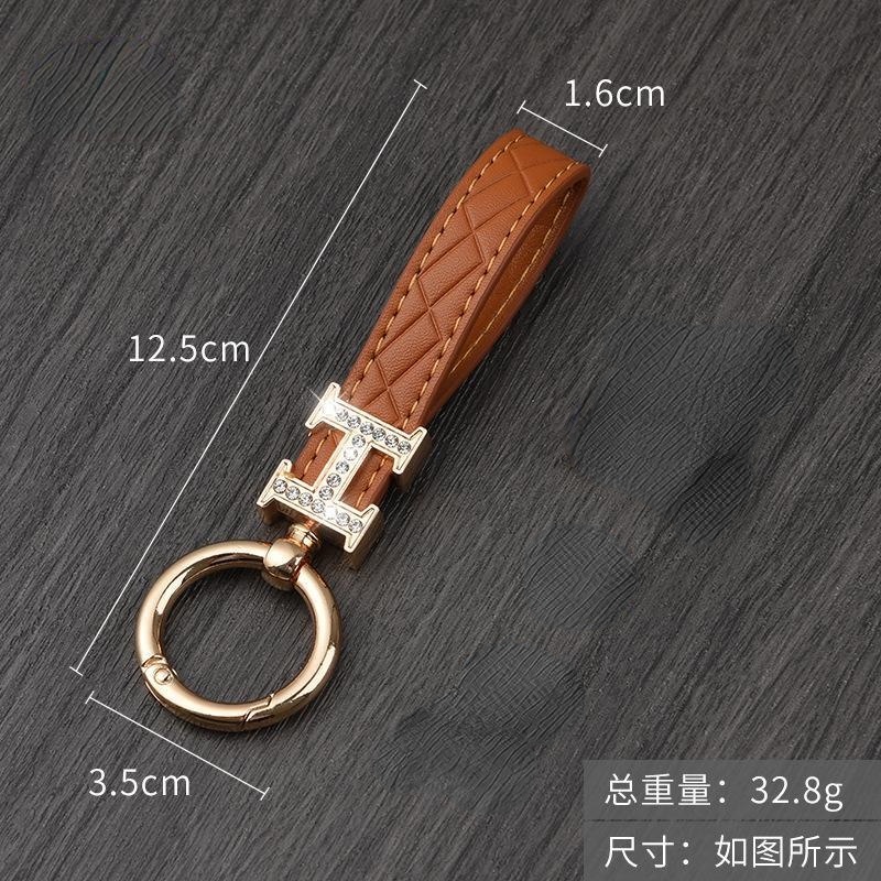 Móc Chìa Khóa Bằng Da PU Thời Trang Cho Nam Và Nữ Móc Khóa Dây Da Đính Kim Cương Sáng Tạo Chống Mất Thời Trang Dành Cho Nam Và Nữ