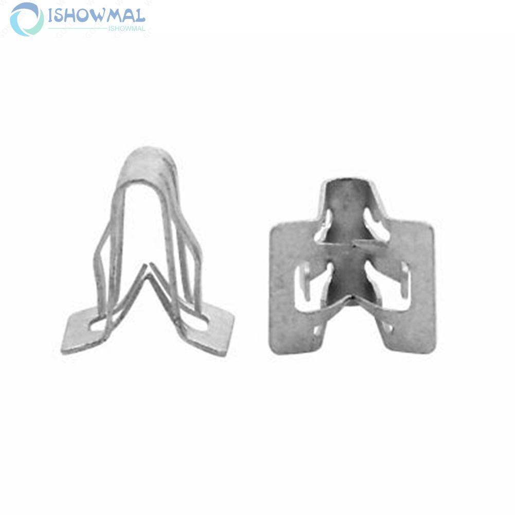 Kẹp cố định bảng điều khiển bằng kim loại màu bạc thay thế cho xe hơi