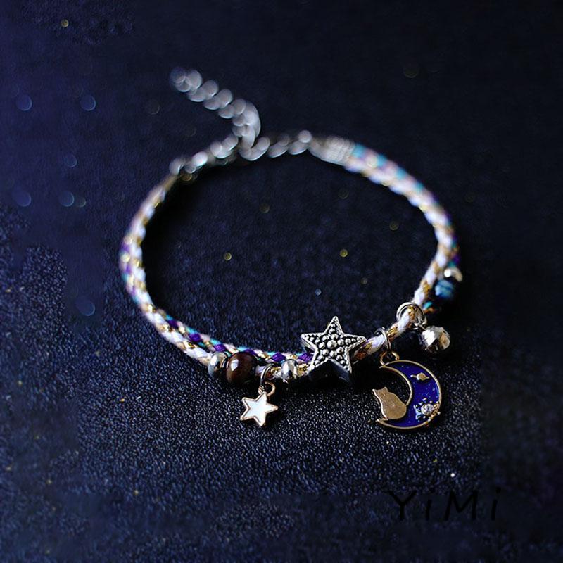 【Yimi.Vn】Vòng Tay Hình Hành Tinh Ngôi Sao Mặt Trăng Cho Nữ Sinh Bạn Gái