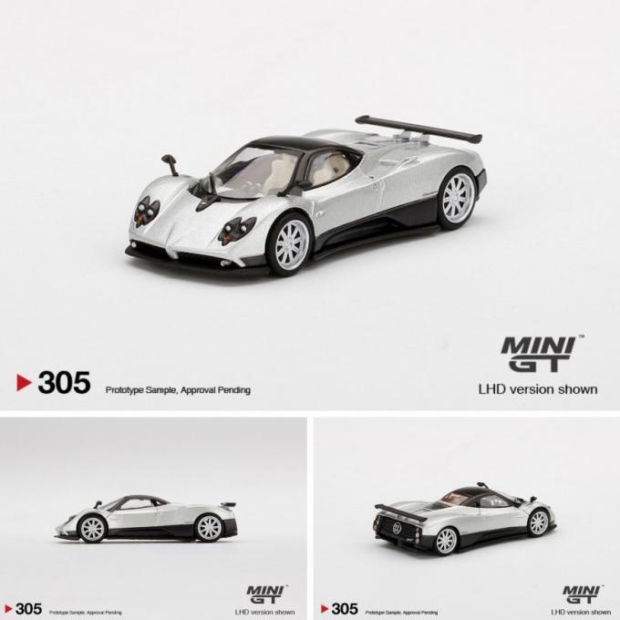 Mô Hình Xe Ô Tô Pagani Zonda F Silver MGT Mini GT 305