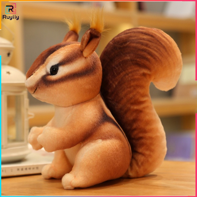 Thú Nhồi Bông Hình Con Sóc Nhiều Màu Mềm Mại