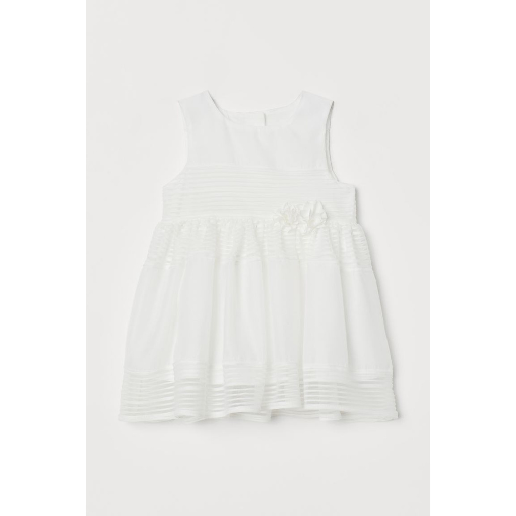 Váy xoè tutu trắng hoa eo HM H&M_hàng chính hãng authentic