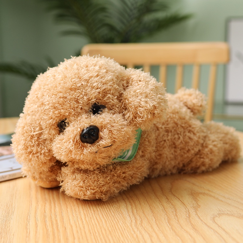 Dễ thương teddy dog ​​đồ chơi sang trọng búp bê con chó búp bê mô phỏng con chó con thoải mái búp bê cô gái đồ chơi