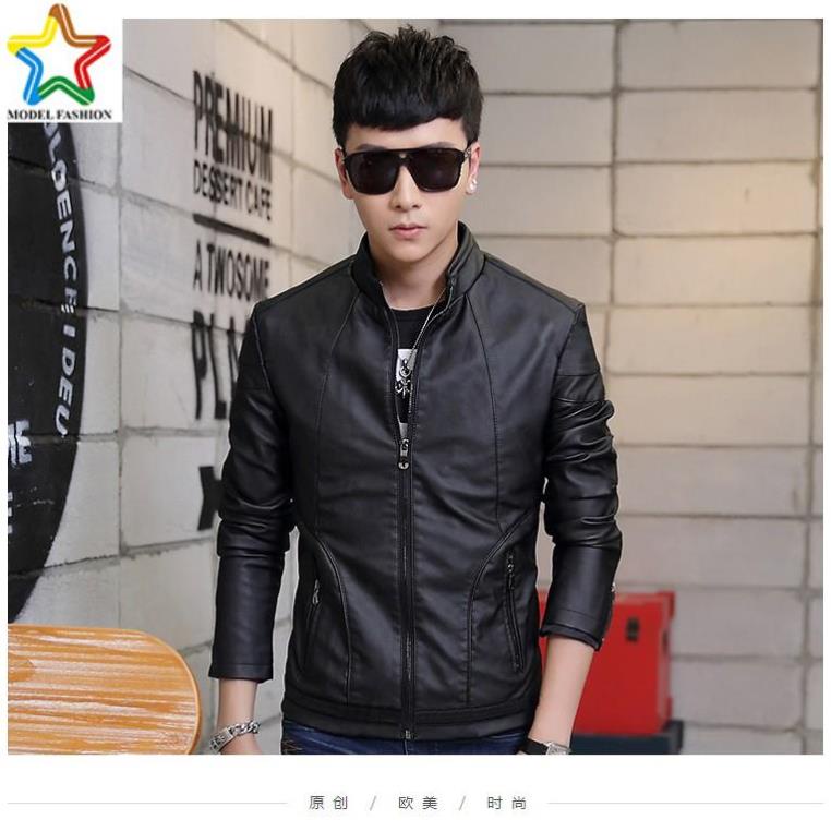 Áo khoác da lót lông nam thời trang cao cấp Model Fashion AD021