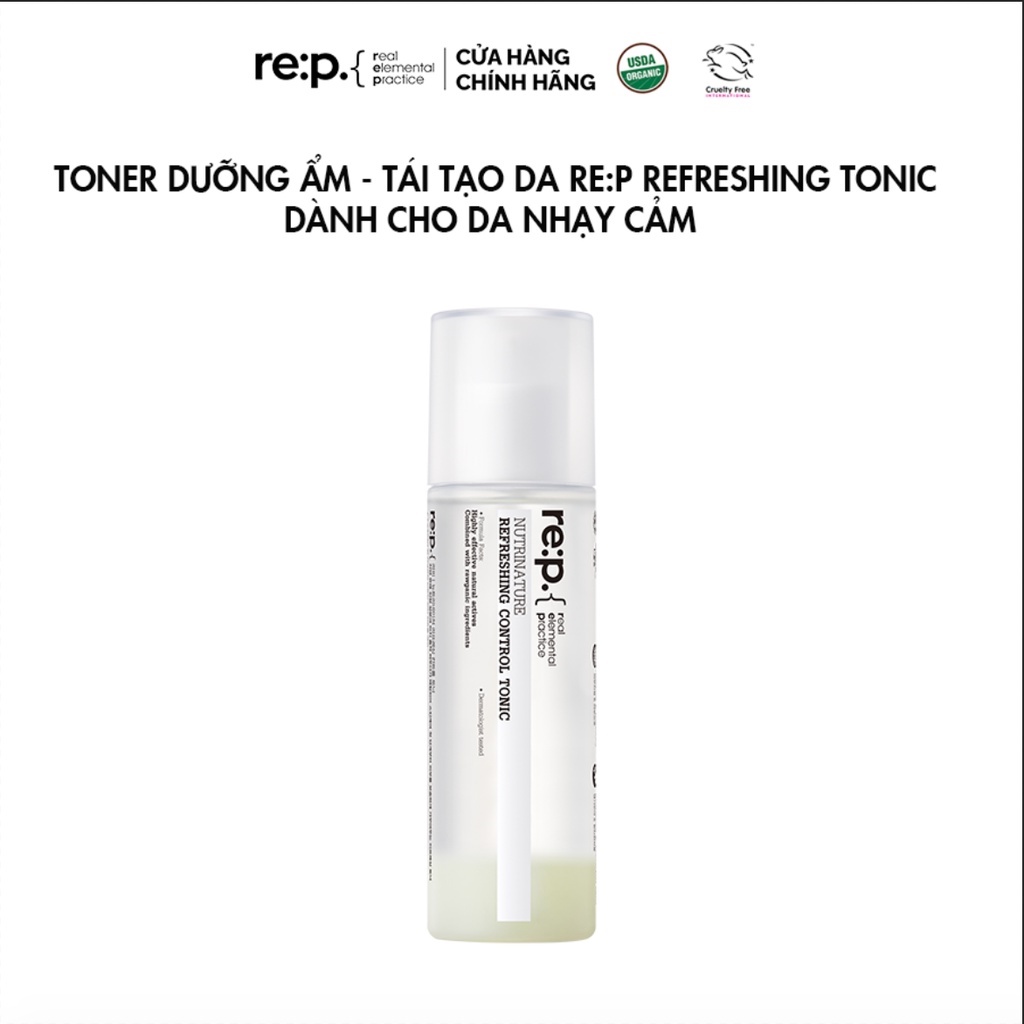 Toner Dưỡng ẩm - Tái Tạo Da Re:p Refreshing Tonic dành cho da nhạy cảm Re:p Nutrinature Refreshing Control Tonic (100ml)