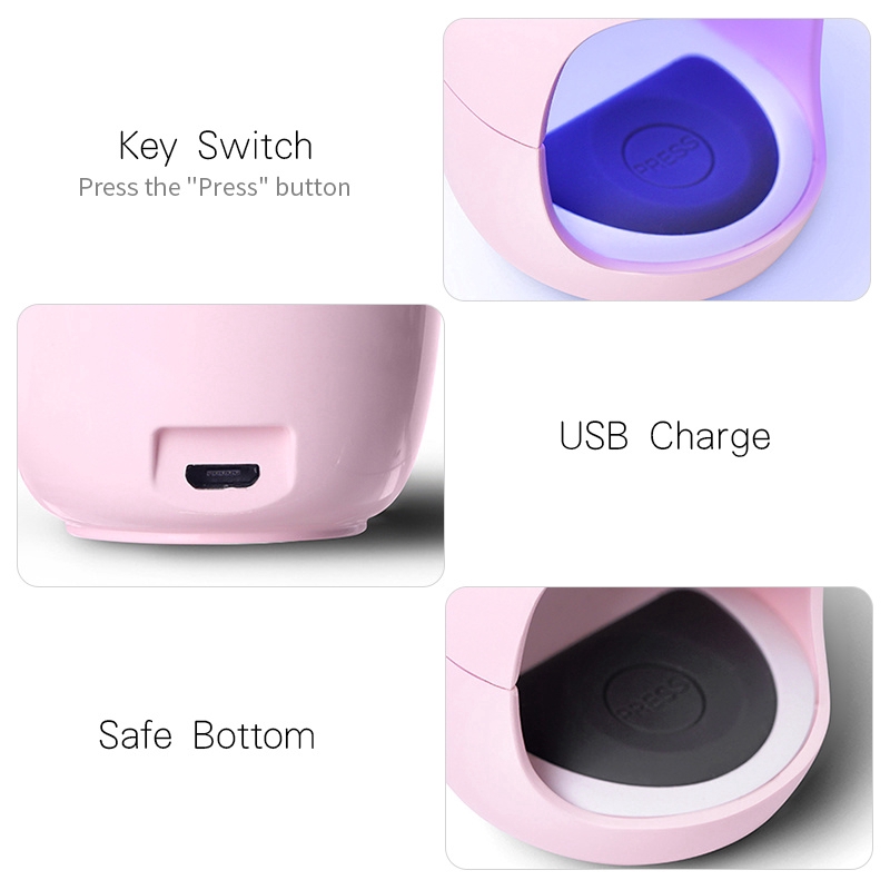[Hàng mới về] Đèn Led Uv mini 3W hong khô sơn móng tay nhanh chóng tiện dụng