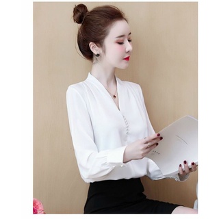ÁO CỔ V XẾP LI VAI