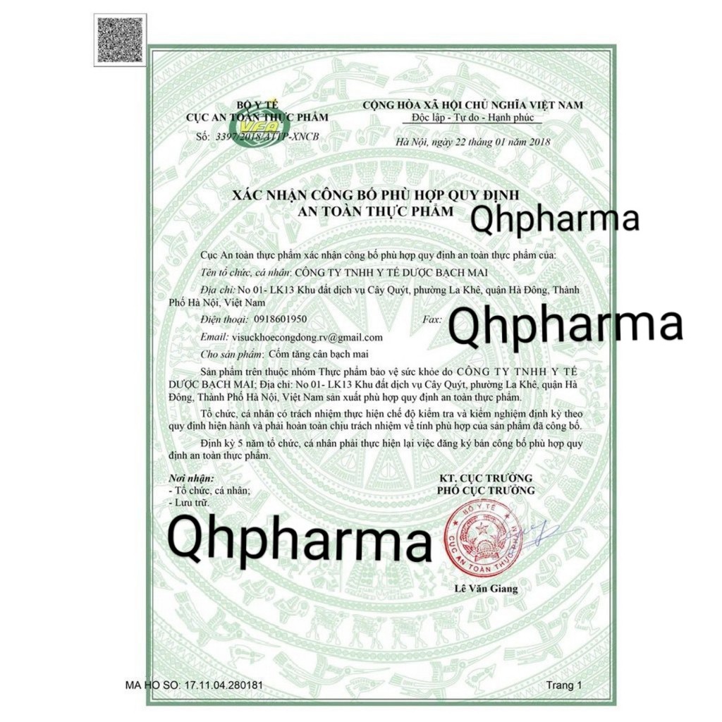 Cốm tăng cân BẠCH MAI giúp bé ăn ngon,mau lớn