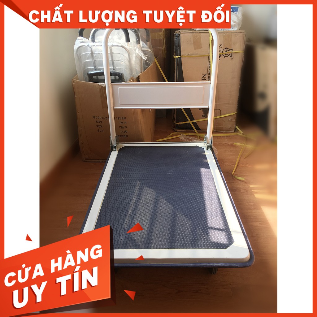 Xe đẩy hàng 4 bánh sàn thép gấp gọn tải trọng 100-150kg