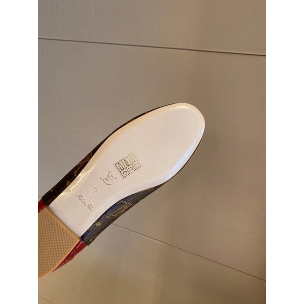 Giày búp bê mũi tròn cao cấp hoạ tiết thương hiệu Louis Vuitton LV Urban Twist da mềm êm chân