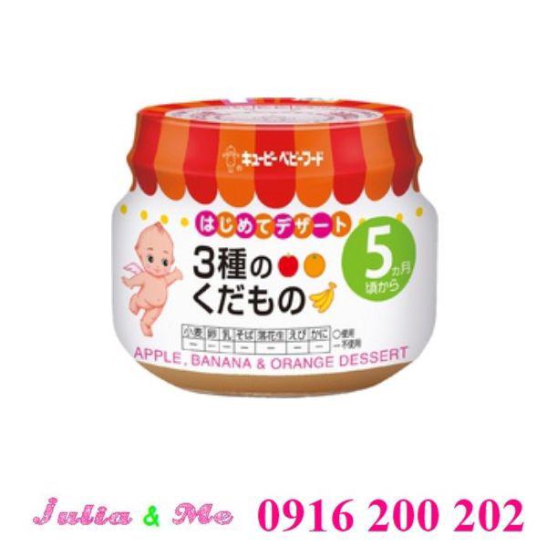 Cháo ăn dặm kewpie 3 loại trái cây tươi