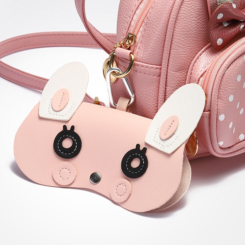 Hộp Đựng Mắt Kính Chống Nắng PTQ Kèm Móc Hình Động Vật Hoạt Hình Trang Trí Cho Người Lớn Và Trẻ Em