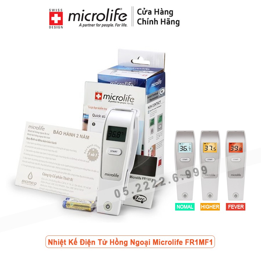Nhiệt kế hồng ngoại đo trán Microlife FR1MF1 Thụy Sỹ (BH 2 Năm)