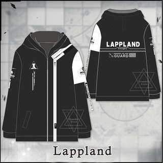 Áo khoác dài tay màu đen phong cách nhân vật Arknights Lappland cá tính