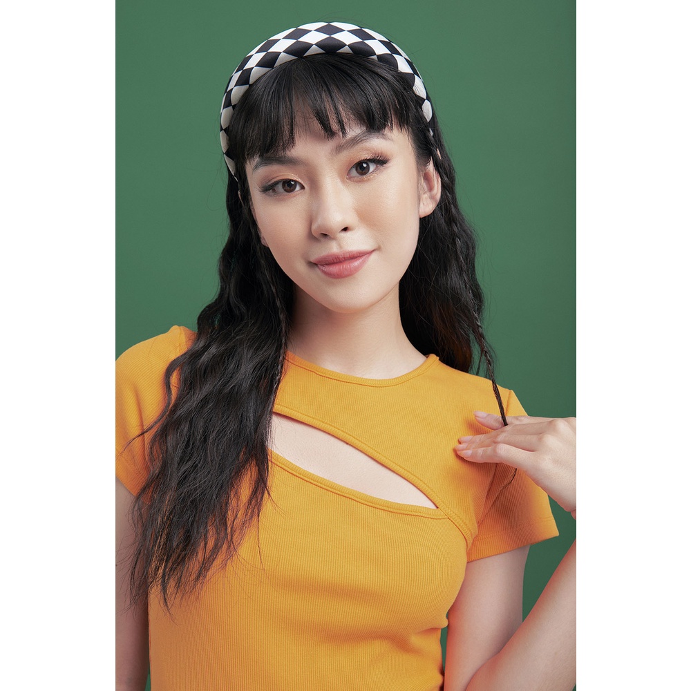 DOTTIE - Áo thun tay ngắn cut-out nữ cam T0473