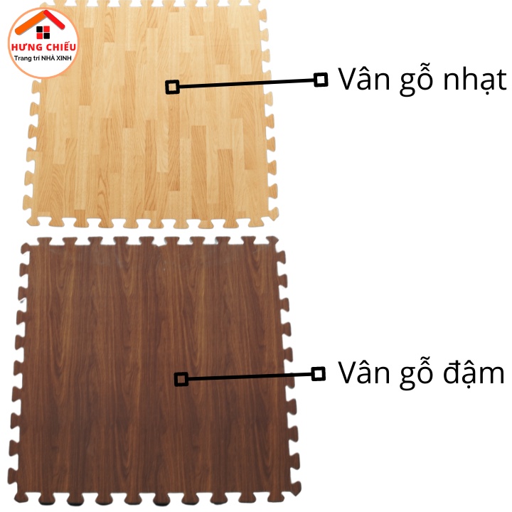 Thảm xốp vân gỗ lót sàn cho bé ghép miếng chống trơn trượt Tường Lâm 60x60cm hàng đẹp ( 1 tấm )