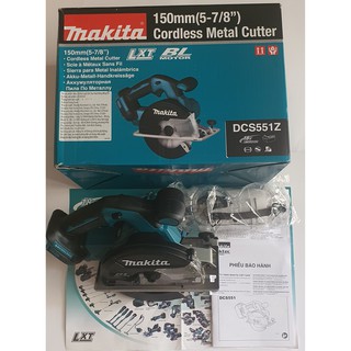 Máy cắt kim loại dùng pin Makita DCS551Z - 18V ( chưa bao gồm Pin và Sạc)