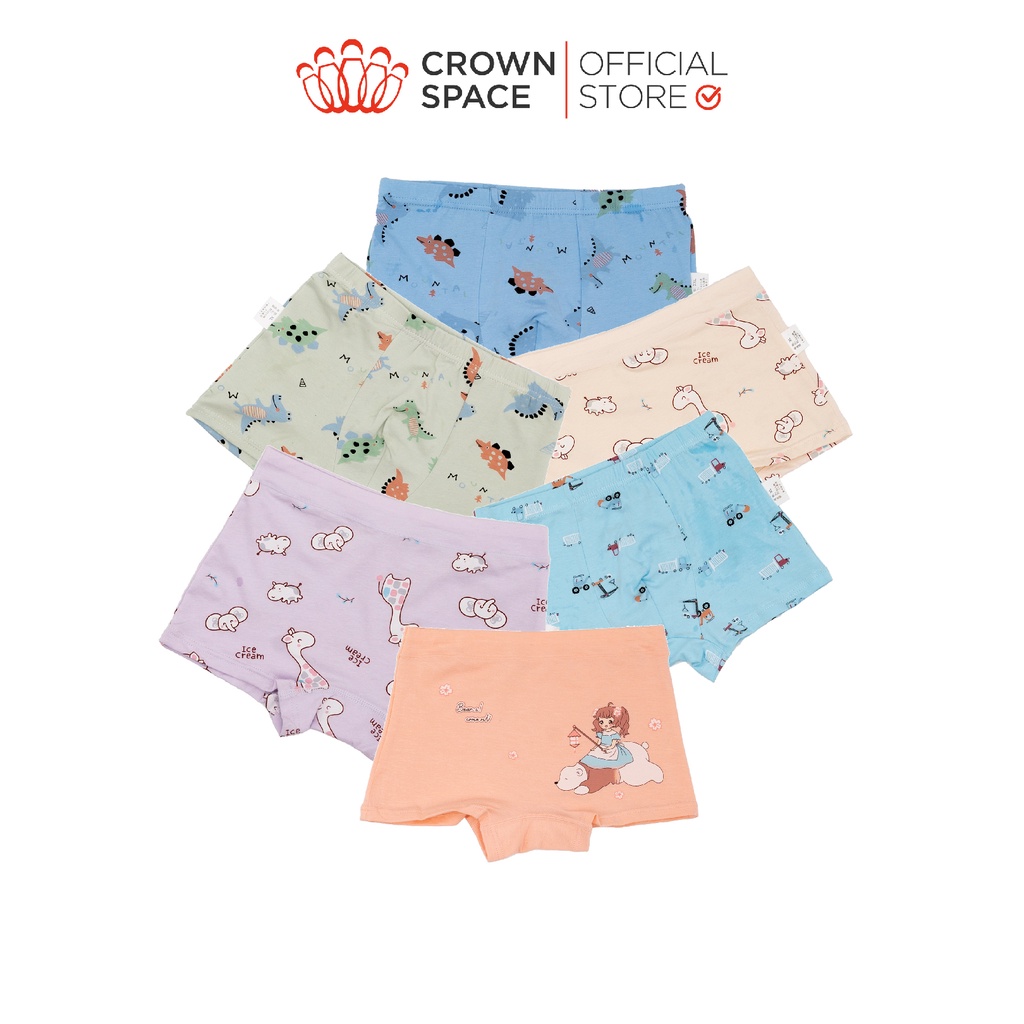 Set Combo 2 Quần Chip Ngẫu Nhiên Cho Bé CrownSpace CK802030 – Cotton Thoáng Mát, Kháng Khuẩn Cho Bé