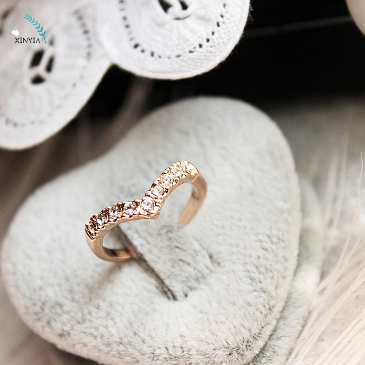 Set Nhẫn Đeo Tay Kim Loại Phong Cách Hàn Quốc Cho Nữ