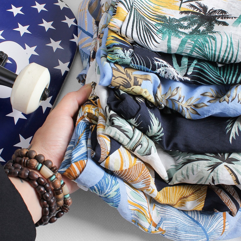 Sơ mi nam Galvin cộc tay họa tiết hoa cotton đũi sơ mi họa tiết bãi biên 84- Leo Vatino | BigBuy360 - bigbuy360.vn