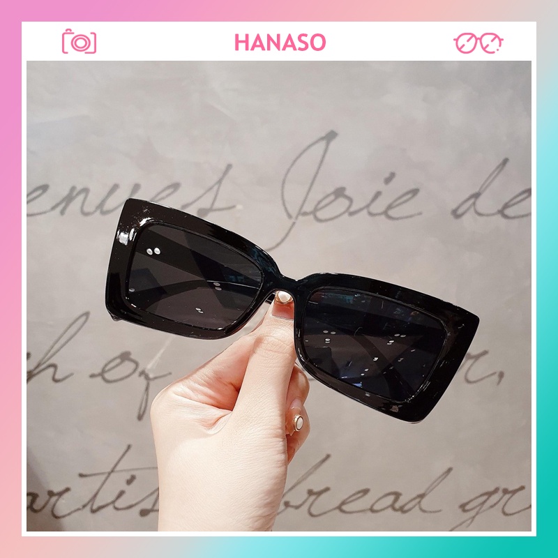 Kính mát nữ hottrend mắt mèo chống tia UV phong cách Hàn Quốc cute đẹp giá rẻ HANASO 037