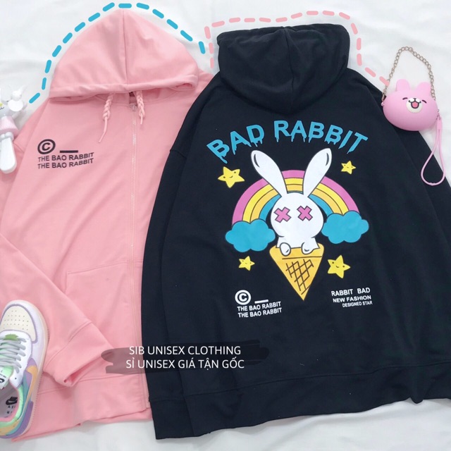 [ẢNH THẬT] HOODIE ZIP BAD RABBIT | BigBuy360 - bigbuy360.vn