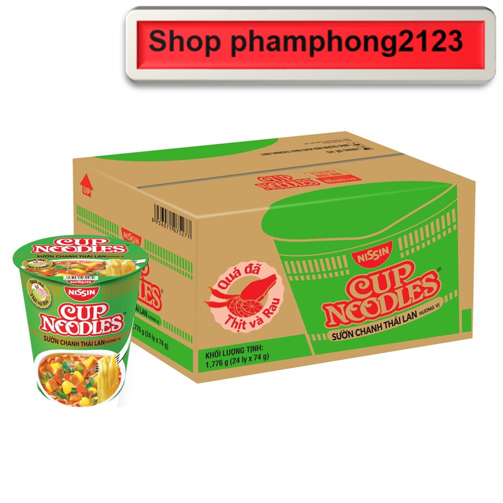 Thùng 12Ly - Mì Nissin Cup Noodles Đủ Hương Vị Lựa Chọn