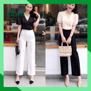 Quần ống rộng lưng cao rất tôn dáng siêu xinh, dáng xuông cực kì dễ mặc và dễ phối đồ m77