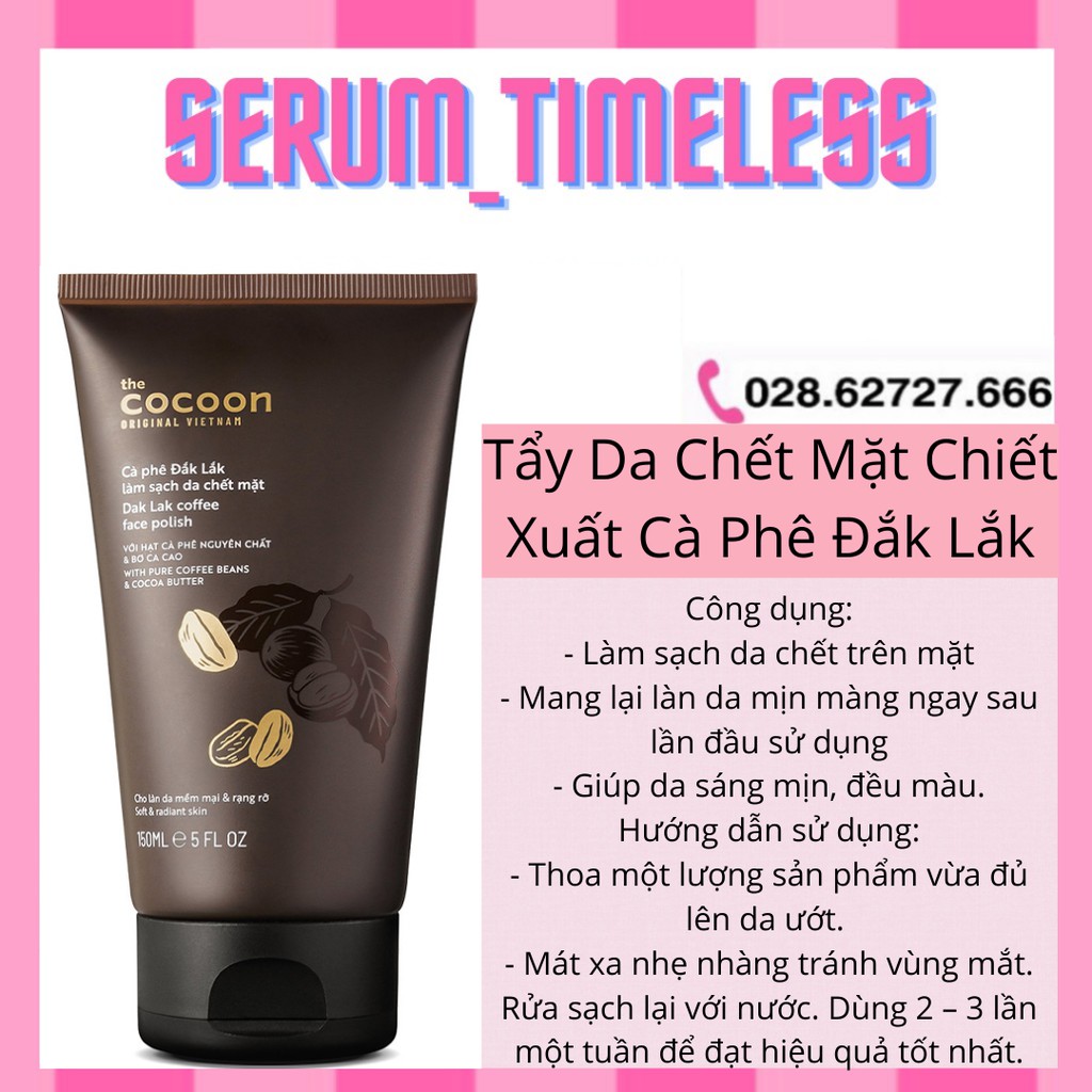 Tẩy Da Chết Mặt Chiết Xuất Cà Phê Đắk Lắk Cocoon (150ml) | BigBuy360 - bigbuy360.vn