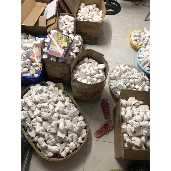 Bộ com bo 10 Tượng tô màu (6cm-8cm) .ko kèm màu