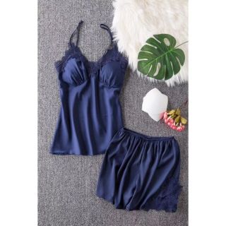 [ SZ 43-65kg M/L/XL ] SÉT BỘ ĐÙI LỤA REN HOA HỒNG CÓ MÚT NÂNG NGỰC