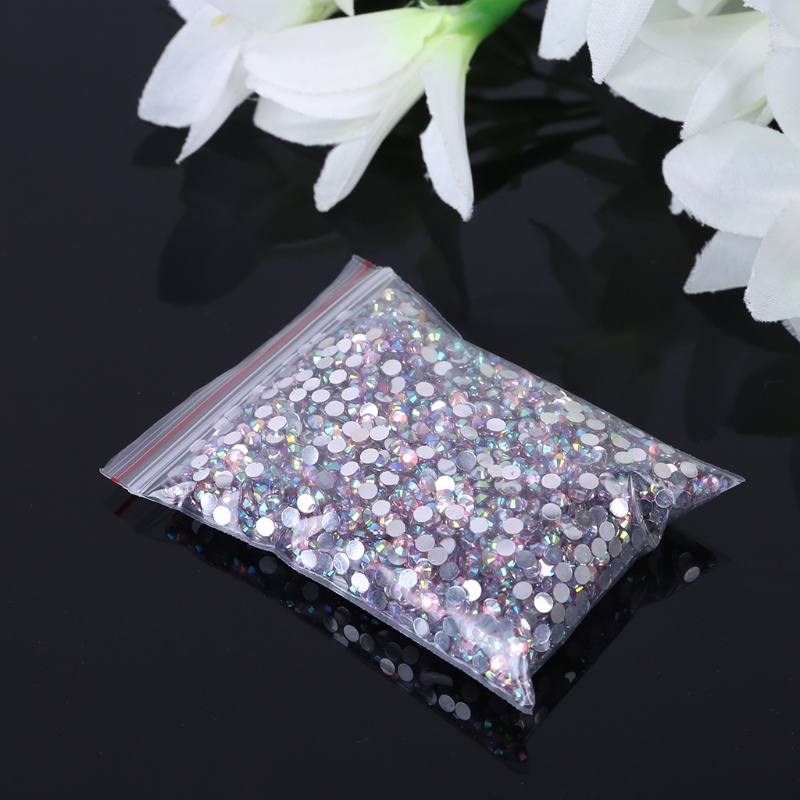 Set 5000 Viên Đá Pha Lê Tròn Màu Hồng Trang Trí Móng Nghệ Thuật DIY