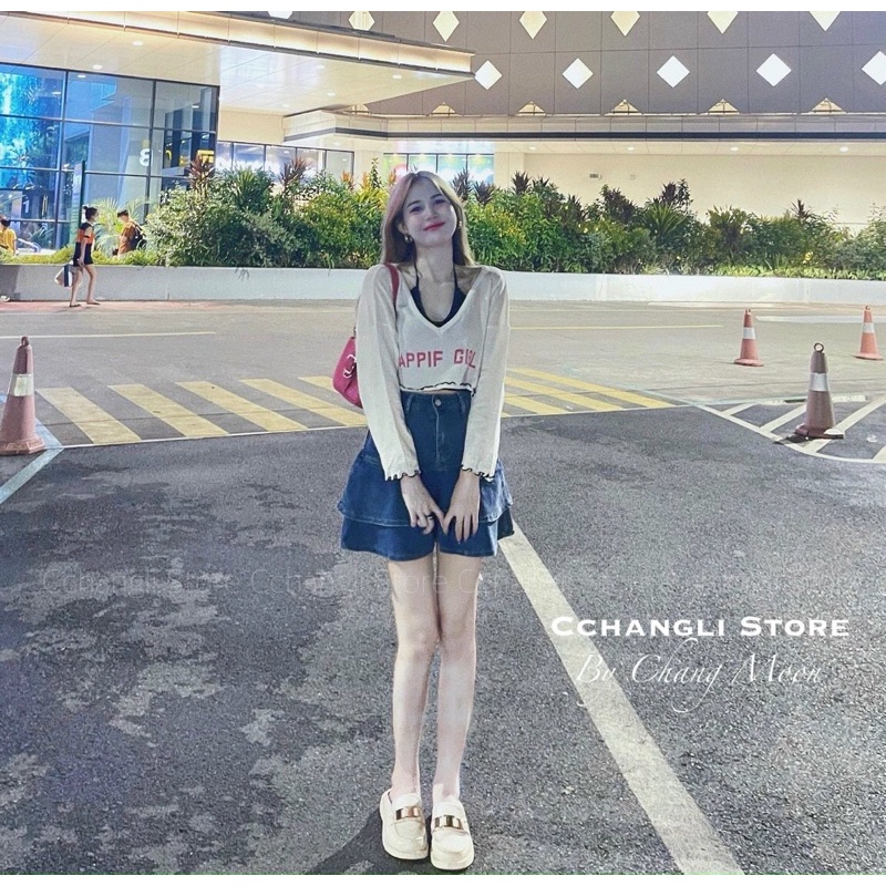 Set áo dài tay kèm áo yếm