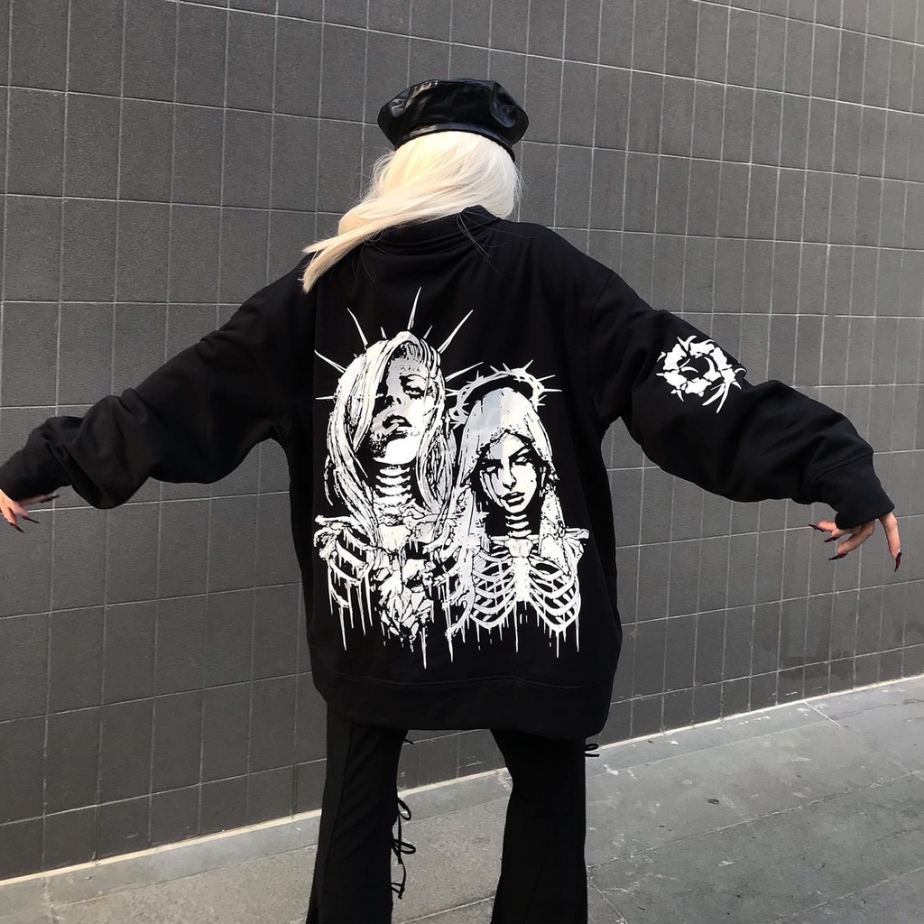 Áo khoác cardigan vah studio Death Áo nỉ cardigan vah.studio chất nỉ cua cao cấp