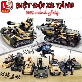 DC72H179 LEGO XE TĂNG CHIẾN ĐẤU BỘ ĐỒ CHƠI XẾP HÌNH LẮP RÁP LEGO BỘ ĐỘI ĐẶC CHỦNG QUÂN SỰ 928 MẢNH GHÉP 8IN1