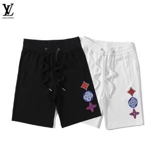 Quần Short Thể Thao Lưng Thun Co Dãn Họa Tiết Lv Cho Nam Và Nữ