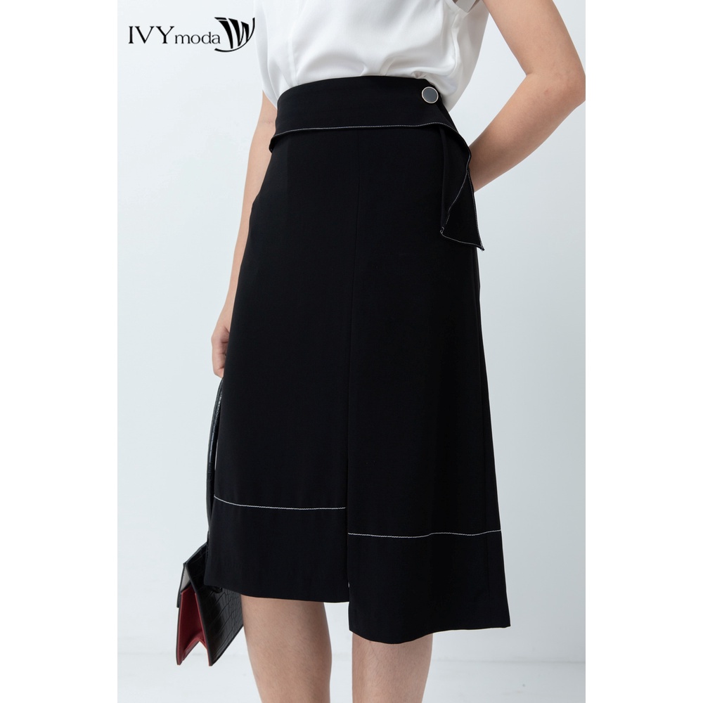 Chân váy chữ A chỉ nổi IVY moda MS 30M6743