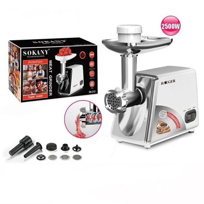 Máy xay thịt, nhồi thịt làm lạp xưởng SOKANY SK312 2500W