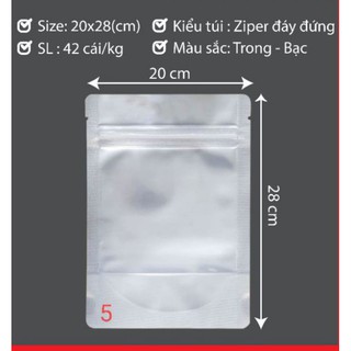 1kg túi zip bạc mặt trong