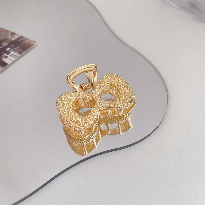 Bộ 5 Kẹp Tóc Kim Loại Hình Trái Tim Hàn Quốc