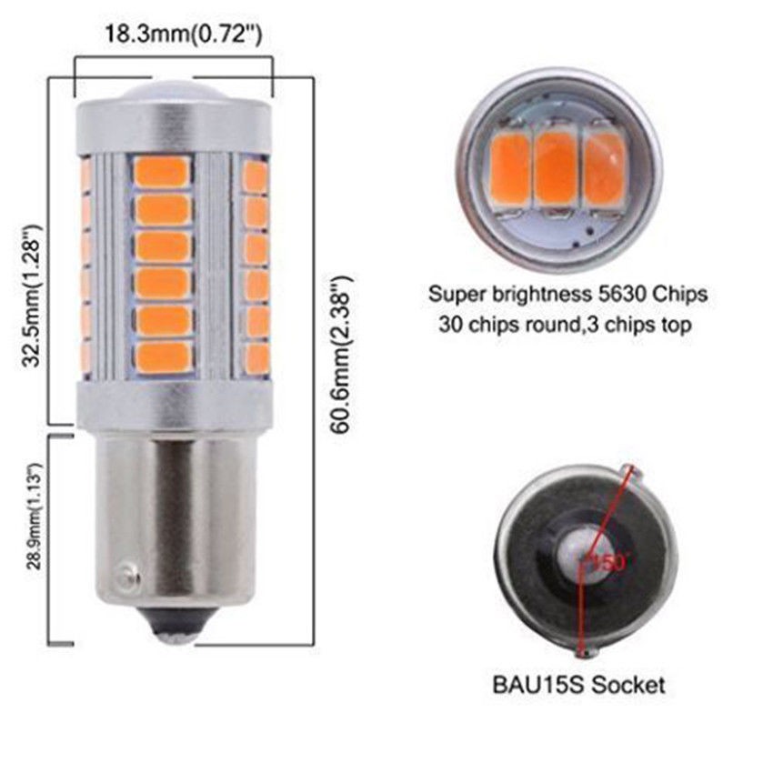 Bóng Đèn Led 1156, Đèn Xi Nhan, Đèn Lùi Siêu Sáng Với 33smd