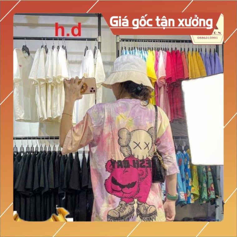 SALE!! Áo Thun loang màu form thụng nam nữ tay lỡ  Unisex Người Máy Gresh❤- nhận in theo yêu cầu giá tận xưởng