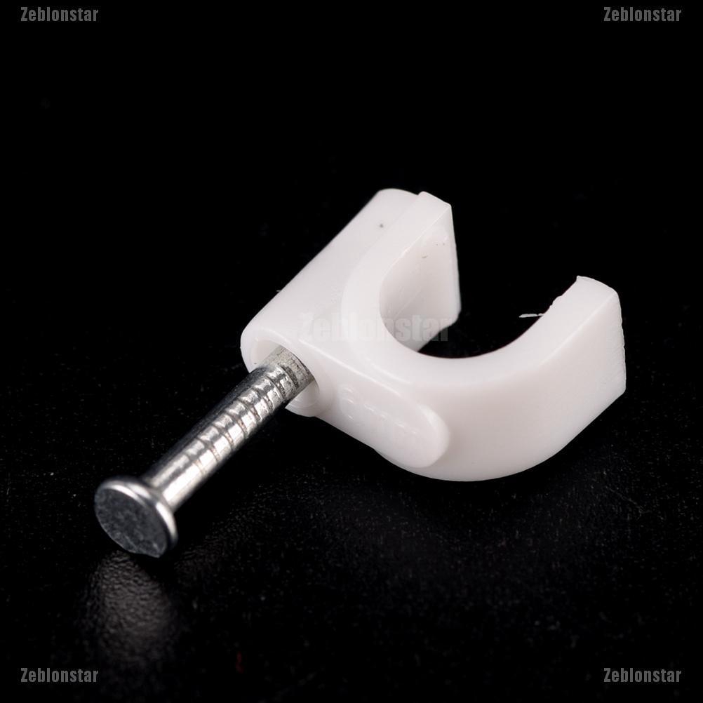 Bộ 100 Kẹp Hình Chữ U Bằng Thép Mạ Kẽm Cứng 6mm Dùng Cố Định Dây Cáp