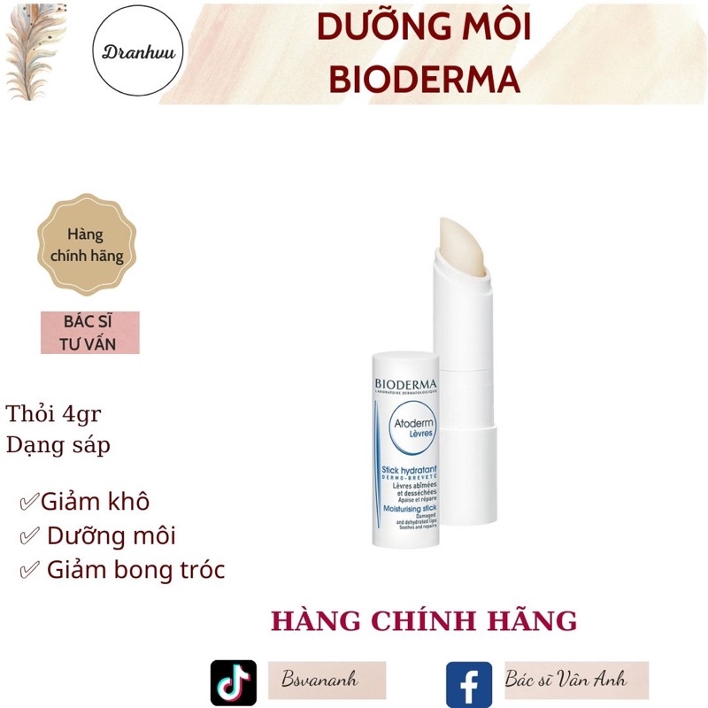 [CHÍNH HÃNG] SON DƯỠNG MÔI BIODERMA