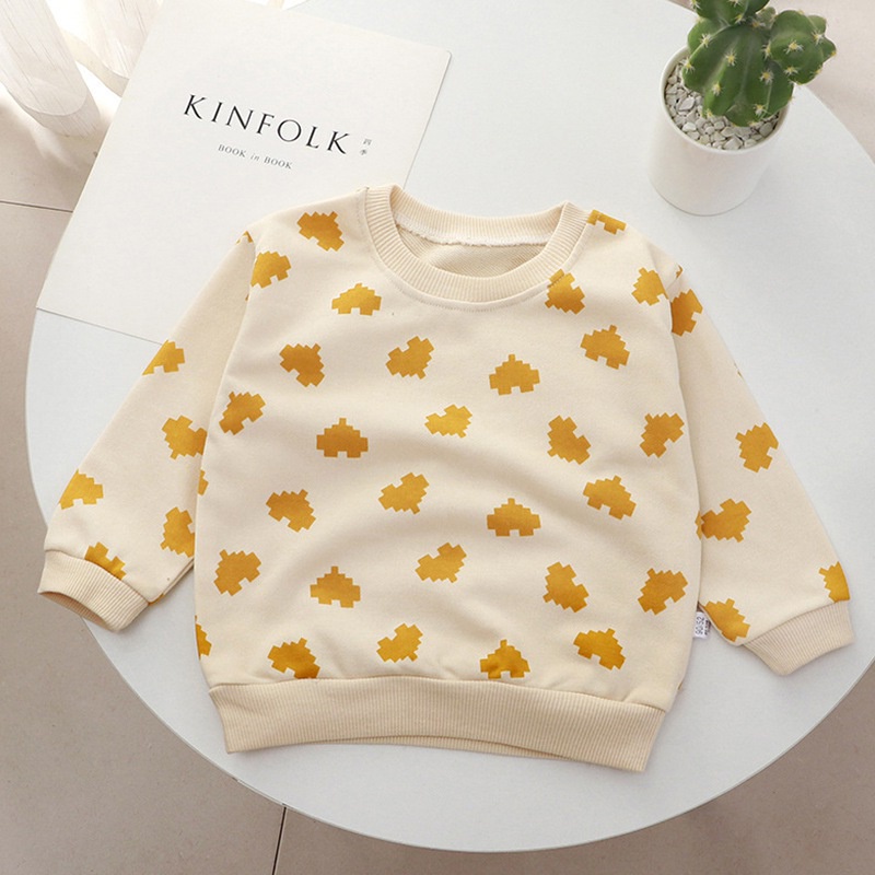 Áo thun sweater chui đầu tay dài dáng rộng phong cách Hàn Quốc thường ngày dành cho trẻ em
