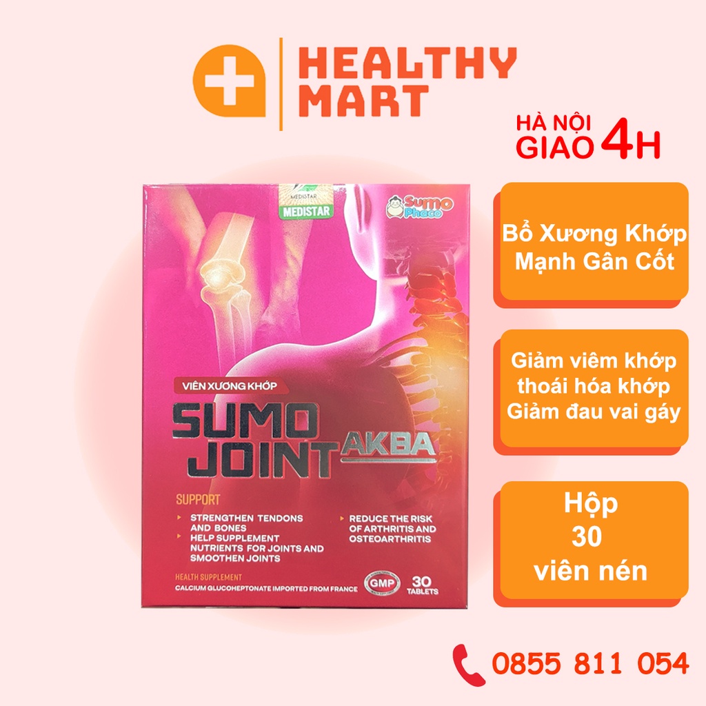 ✔️️️Sumo Joint Akba Glucosamin - Viên Xương Khớp Thảo Dược - Mạnh Gân Cốt, Hết Thoái Hóa, Khỏe Vai Gáy