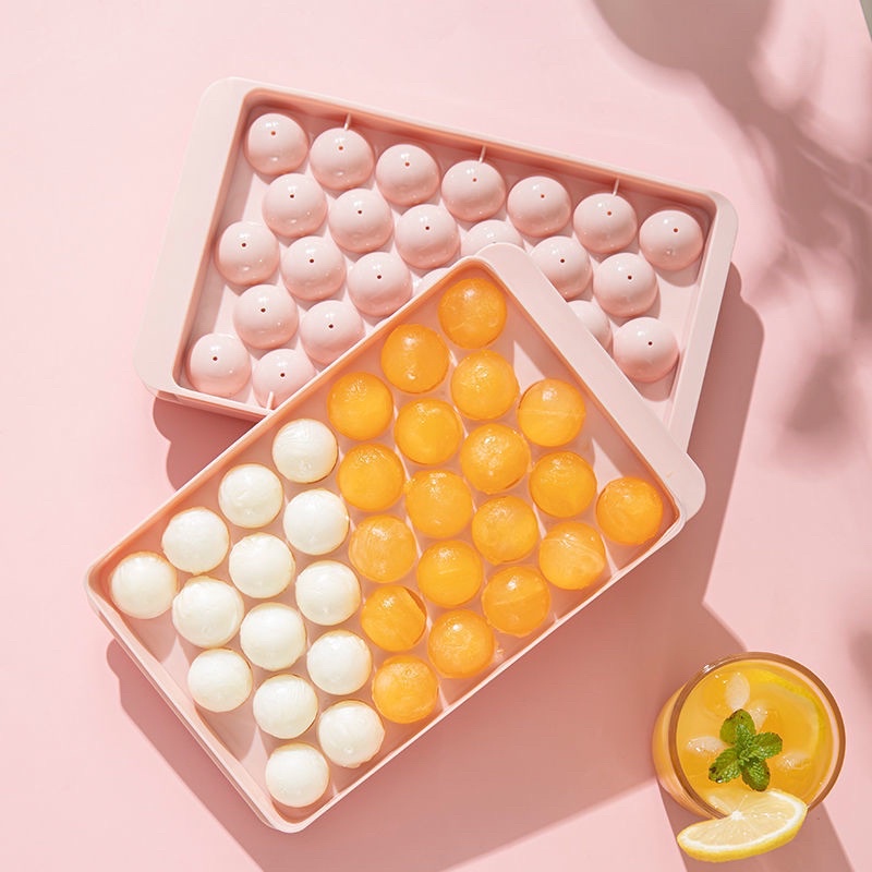 Khay đá thạch bi tròn 33 viên - Khuôn thạch hoa quả tiện lợi