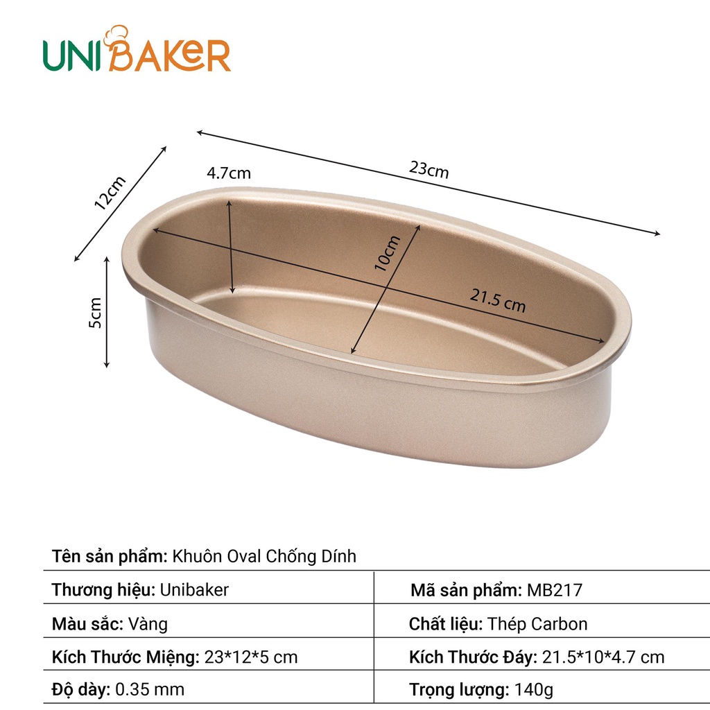 Khuôn oval chống dính UniBaker làm bánh mì hoa cúc